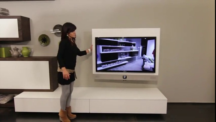 Soporte para TV de pared contemporáneo - EVO - Fimar Srl - giratorio / de  madera lacada